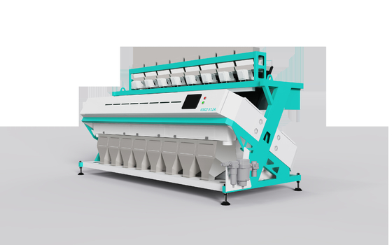 High Sorting Accuracy Rate High Output 8 Chute  Color Sorter Machine For Maize / Corn / Wheat / Beans / Grains Product Line