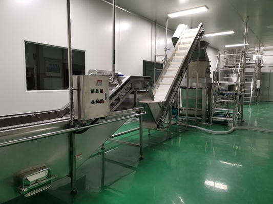 Automatische Apfelverarbeitungslinie für frische Äpfel, Apfelpuree und Fruchtzellstoff mit PLC-Steuerungssystem und Edelstahl der Lebensmittelqualität 304