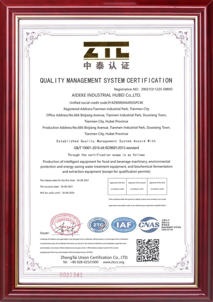 China Anhui Sanaisi Machinery Technology Co., Ltd. zertifizierungen